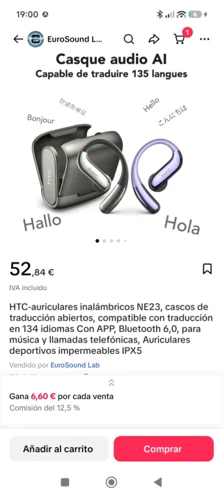 HTC Auriculares Inalámbricos NE23