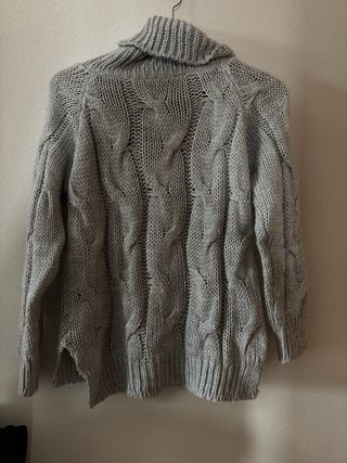 Jersey gris punto grueso talla S