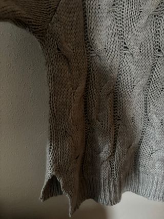 Jersey gris punto grueso talla S
