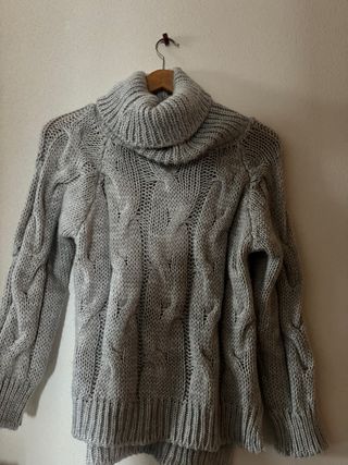 Jersey gris punto grueso talla S