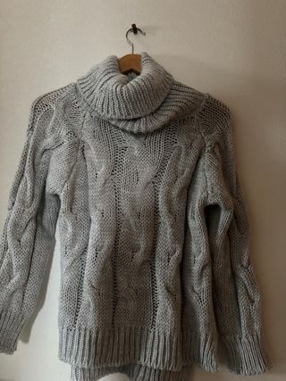 Jersey gris punto grueso talla S