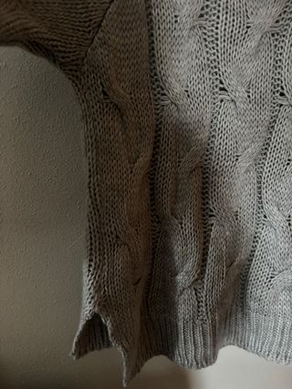 Jersey gris punto grueso talla S