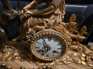 Reloj de sobremesa bronce baño oro