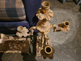 Reloj de sobremesa bronce baño oro