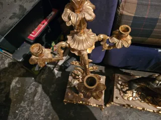 Reloj de sobremesa bronce baño oro