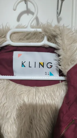 Abrigo Kling forro pelitos burdeos