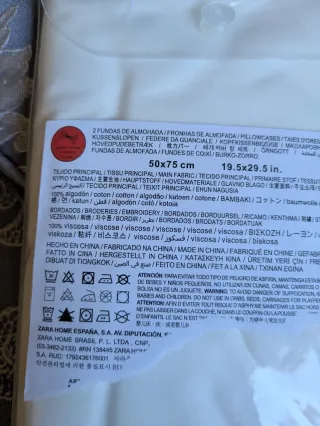 Zara Home Royal Collection Fundas Almohada Algodón