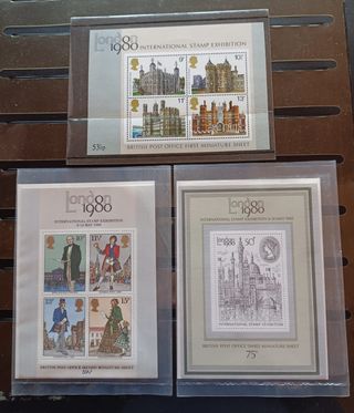 Gran Bretaña 1980 London Stamp Exhibition 3 Mini