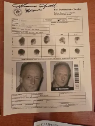 Set di 5 documenti FBI di John Kramer del film Jig