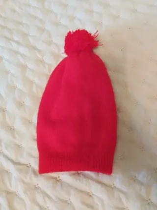 Gorro Lana Rojo Pompón