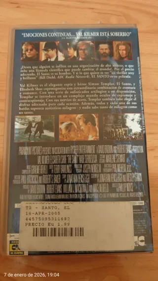 2 Películas VHS: Regreso al Paraíso y Santo