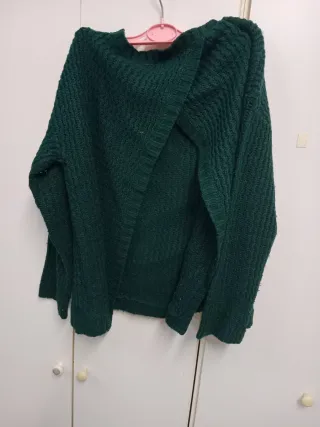 Jersey SisteBlanco punto verde Talla L