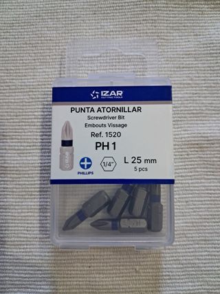 Puntas Atornillar Izar PH1 25mm (5 uds)