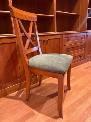 Conjunto mesa comedor y 6 sillas madera