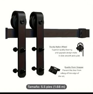 Kit herrajes puerta corredera 1,68cm a estrenar