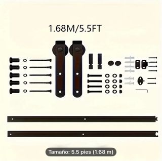 Kit herrajes puerta corredera 1,68cm a estrenar