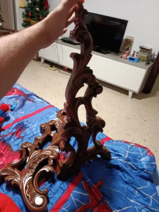 Ménsulas de madera o para espejo antiguas 60×25cm