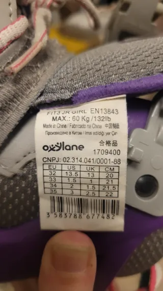 Patines Oxelo Talla 32-35 + Funda