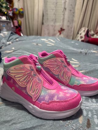 Deportivas Skechers Rosa Talla 35 con Luces