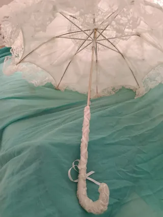Sombrilla de encaje blanco Olivia Barnard Firth