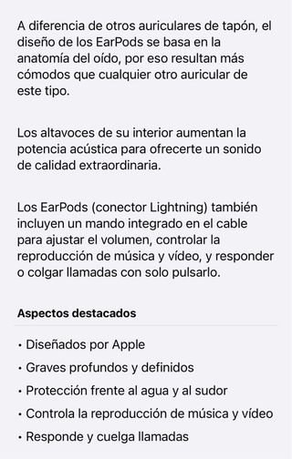Auriculares Apple EarPods Lightning