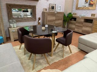 OFERTON DE MESA DE CRISTAL TEMPLADO + 4 SILLAS