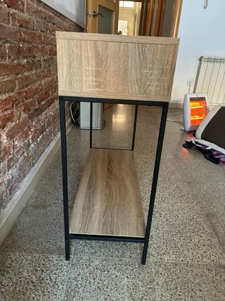 Mueble recibidor madera y metal