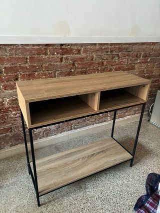 Mueble recibidor madera y metal