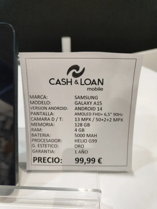 Samsung Galaxy A15 128GB Negro