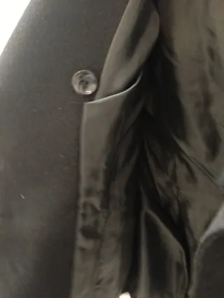 Abrigo paño mujer negro