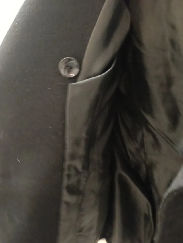 Abrigo paño mujer negro