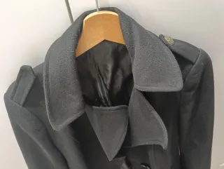 Abrigo paño mujer negro