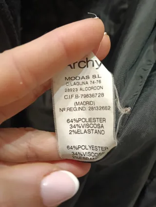 Abrigo paño mujer negro