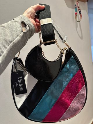 Bolso Vivian Negro y Multicolor