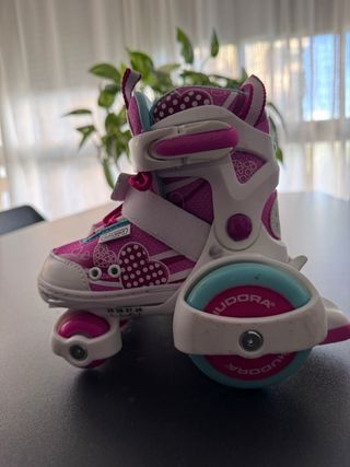 Patines Hudora 3 Ruedas Niña Rosa
