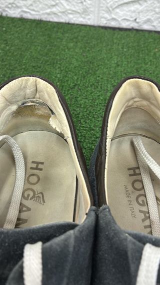 Hogan Scarpe Uomo Grigie Pelle Scamosciata Difetto