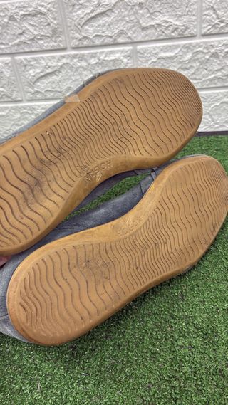 Hogan Scarpe Uomo Grigie Pelle Scamosciata Difetto