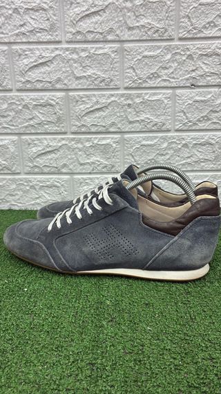 Hogan Scarpe Uomo Grigie Pelle Scamosciata Difetto