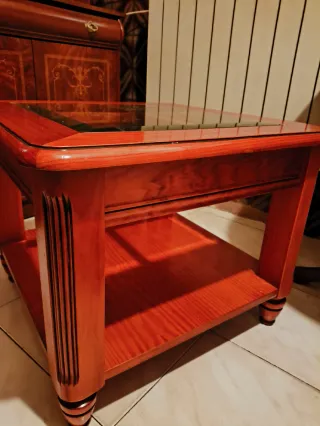 Mesa de centro madera y cristal