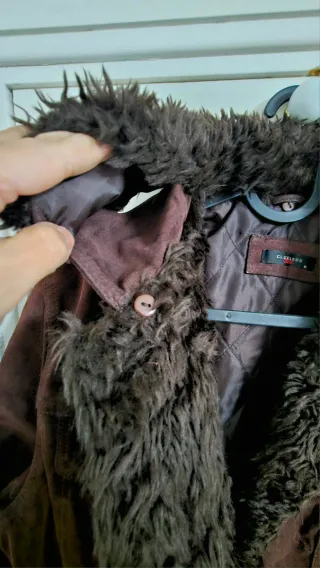 Chaqueta Ante Marrón con Borrego