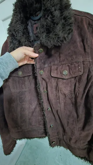 Chaqueta Ante Marrón con Borrego