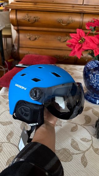 Casco de esquí azul (M)