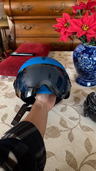 Casco de esquí azul (M)