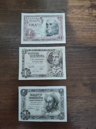 Billetes 1 Peseta Banco de España Antiguos