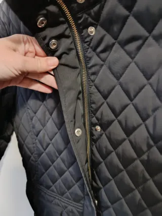 Abrigo Massimo Dutti Negro Acolchado