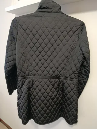 Abrigo Massimo Dutti Negro Acolchado