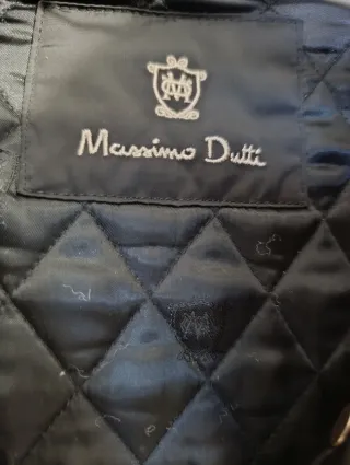 Abrigo Massimo Dutti Negro Acolchado