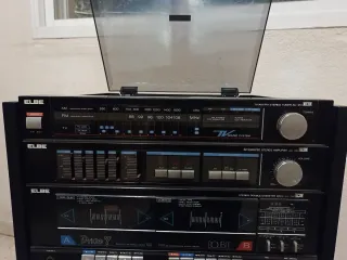 Rockola ELBE: Sistema audio vintage con giradischi e lettore cassette