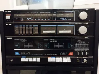 Rockola ELBE: Sistema audio vintage con giradischi e lettore cassette