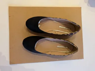 Zapatos planos Blanco negro y animal print